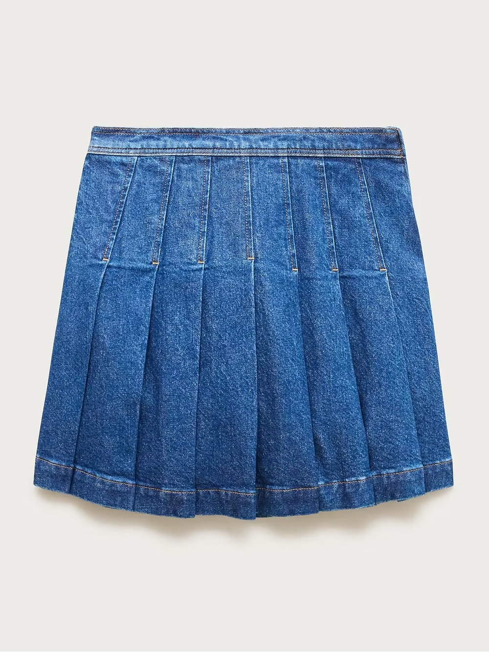 J. Crew Blue Denim Pleated Mini Skirt - Picture 3 of 5